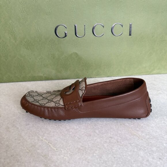 Gucci Men's Driver Shoe Interlocking G 730148 Gucci Uk 9.5 - Picture 3 of 12